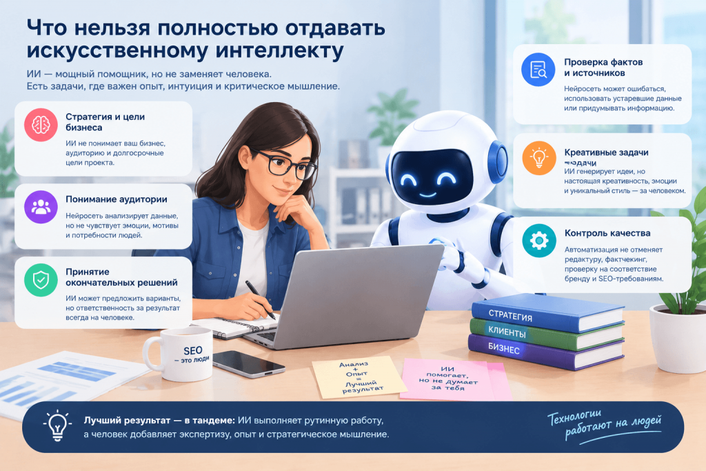Что нельзя полностью отдавать искусственному интеллекту